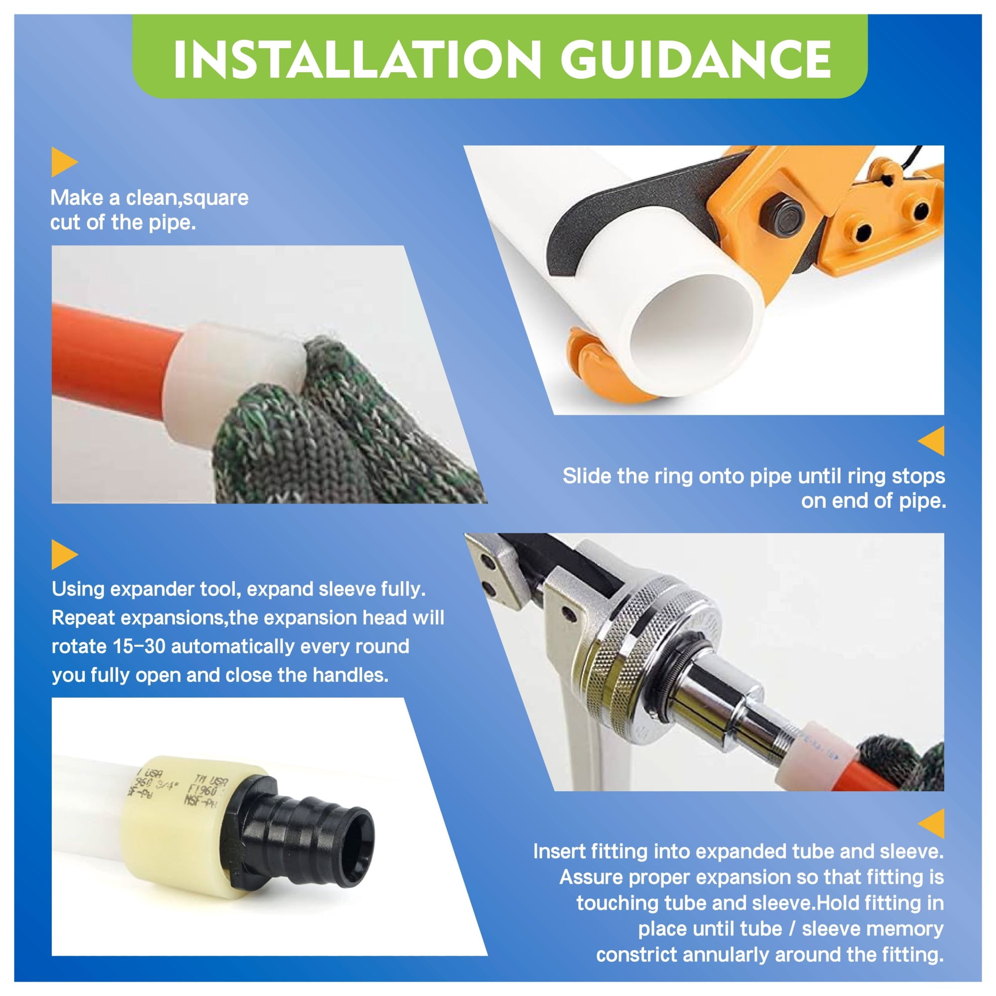 Pipe Manual Expander Tools Kit ,Easy Manual Operation