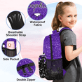 thumbnail image 4 of Jiaoprinted Custom Cheer Backpack Personalized Cheerleader Shoulder Bag with Name Laptop Bag for Women, Cheerleading Gifts, Purple Glitter, 4 of 7