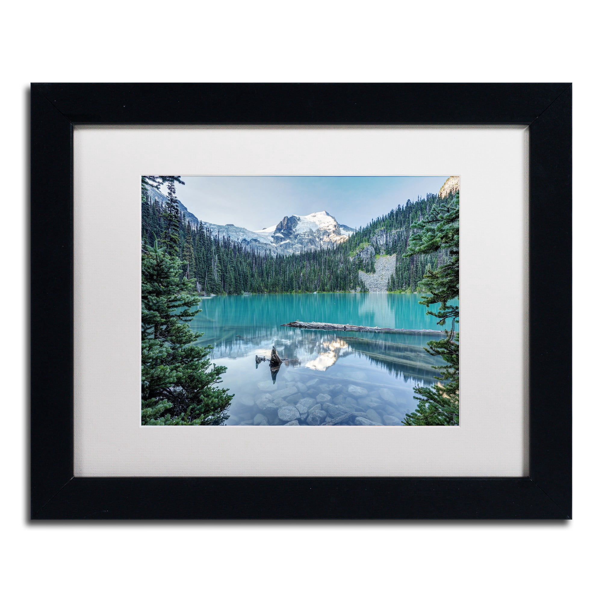 Trademark Fine Art 'Natural Beautiful British Columbia' Canvas Art by Pierre Leclerc, White Matte, Black Frame