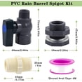 thumbnail image 2 of PVC Rain Garden Barrel Faucet Barrel Faucet Kit Hose Adapter for Aquariums and Pools, 2 of 4