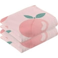 thumbnail image 2 of Dreamtimes 16x28 Inch Face Hand Towel Set Pink Peach Hearts Cotton Washcloths, Quick-Dry Highly Absorbent Bath Towels 2 Pcs for Bathroom Ktichen Travel SPA Gym, 2 of 7