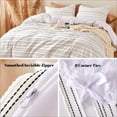 thumbnail image 4 of Sonive Duvet Cover Set Geometrical  Modern Black Striped Pattern Duvet Cover Set,Full, 4 of 9