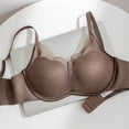 thumbnail image 2 of Soyumi Smoothing Bra Anti Sagging Wireless Push Up Bras for Women No Underwire Full Coverage Bra Comfy Bras Wireless Supportive Bra Push Up Comfort Soft T-Shirt Bra, Navy, 2 of 3
