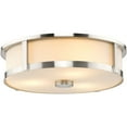 thumbnail image 3 of Gilliam Collection Three-Light Brushed Nickel New Traditional Flush Mount, 3 of 9