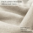 thumbnail image 3 of ZOPZO Faux Linen 100% Blackout Curtains, Khaki, 52W x 84L Inch, 2 Panels，Thermal Insulated Drapes for Bedroom, 3 of 6