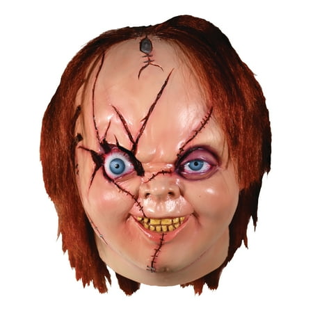 Chunky Costume - Trick Or Treat Studios Bride of Chucky: V2 Chucky Mask Halloween Costume Mask