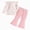 H154-Pink, variant on TOWED22 Infant Kids Toddler Girl Outfits Clothing 2pcs Long Sleeve Crewneck Tee and Relaxed Pants Set Print Clothes(Pink,2-3 Y)