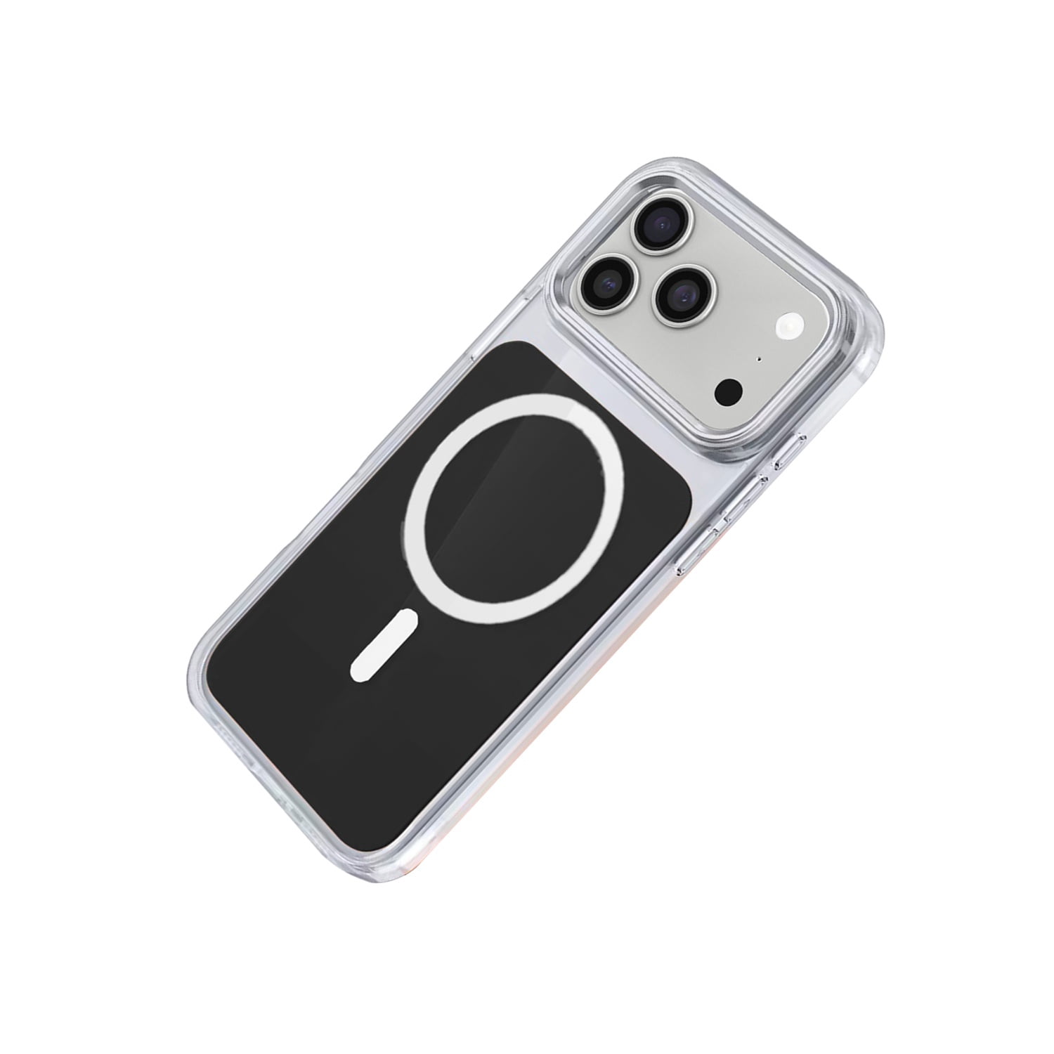 Transparent Magnetic Shockproof Case for iPhone 17 Pro Max - Black