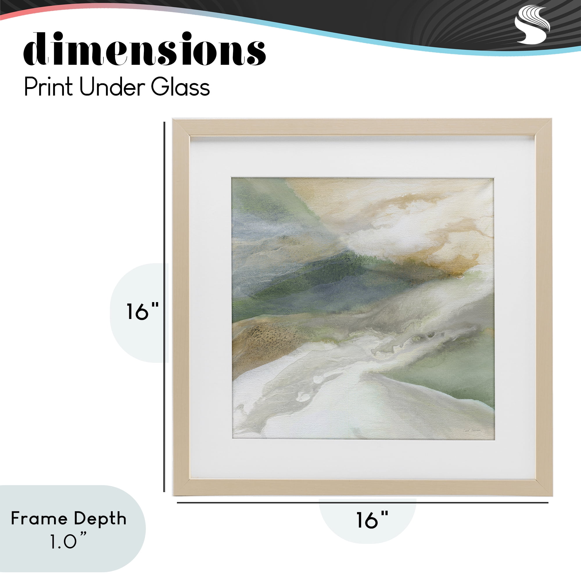 Stupell Industries Serene Mist Over Rolling Fields Birch Framed Print Under Glass, design by Carol Robinson