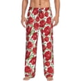 thumbnail image 2 of Goofa Rose Flowers Printed Soft Pajama Pants for Men, Wide Leg Comfy Casual Lounge Yoga Pants-Large, 2 of 9