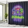 thumbnail image 4 of Ambesonne St Patrick's Day Shower Curtain, Colorful Lettering, 69"Wx70"L, Dark Purple Multicolor, 4 of 4