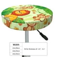 thumbnail image 4 of Fotbe African Animals in the Jungle Stool Covers Round,Waterproof Round Bar Stool Covers Bar Chair Covers Washable Stool Cushion Slipcover for 12-14 Inch Chair-14 inch, 4 of 7