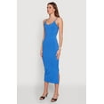 thumbnail image 3 of Womens Ribbed Knit Side Slit Cami Maxi Dress, 3 of 4