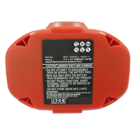 

Synergy Digital Power Tool Battery Works with Makita JR180DWDE Power Tool (Ni-MH 18 3000mAh) Ultra High Capacity Compatible with Makita 1822 1835F 192826-5 PA18 Battery