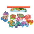thumbnail image 3 of 1 Set Wooden Stacking Blocks Toy Animal Balance Game Toddler Stacking Toy (Dinosaur), 3 of 9
