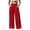 Red, variant on Edvintorg Women's Casual Pants Elastic Waisted Loose Wide Leg Lightweight Trouser with Pockets Women Clothing White XL