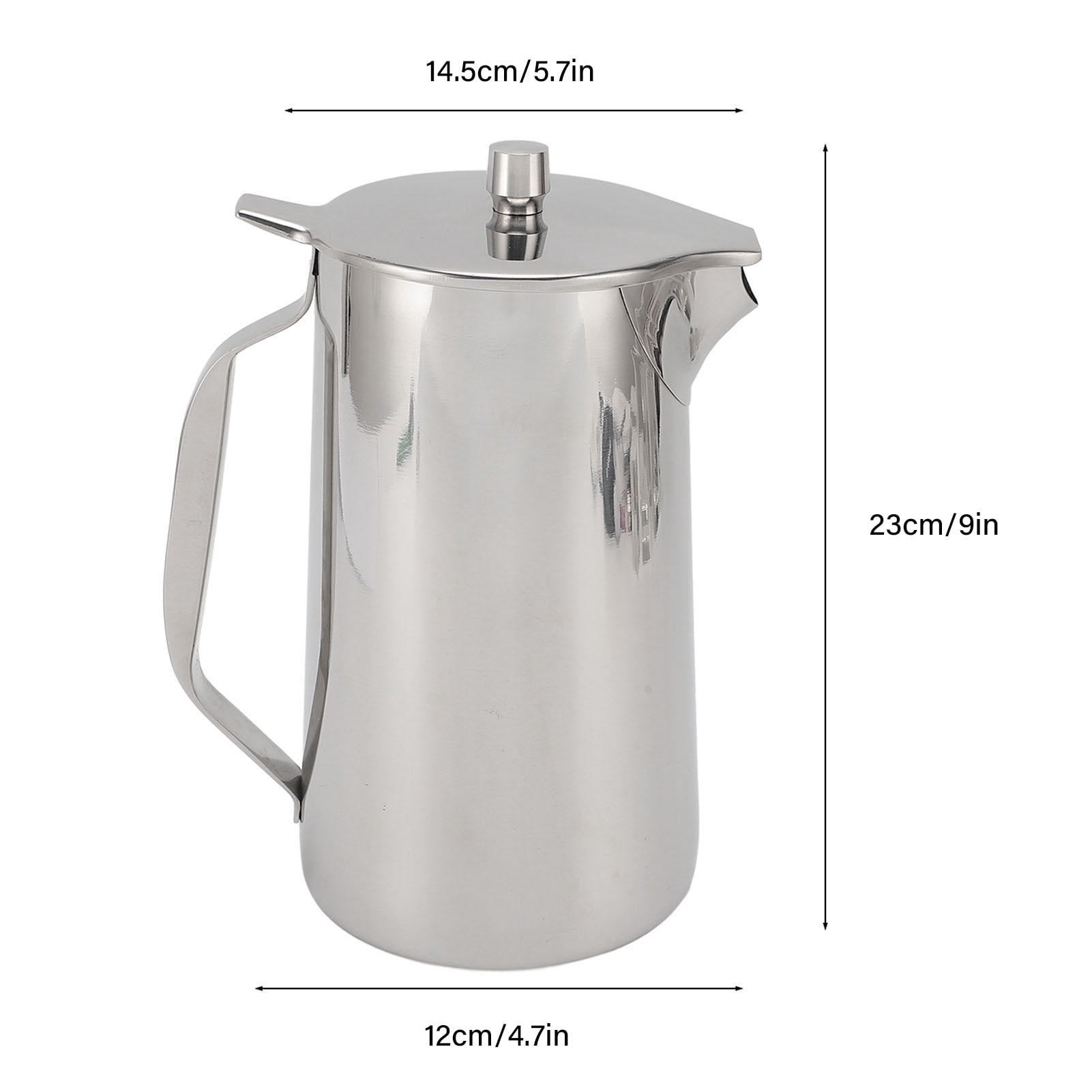 BIMZUC 1.8L Stainless Steel Water Pitcher with Lid – Durable, Large Capacity Cold Water Jug for Home, Office & Parties
