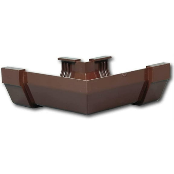 Amerimax Home Products Gutter Miter T1503 Contemporary Vinyl - Brown - 1 Pack, 5-In.