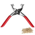 thumbnail image 2 of Perforador de ojales 6 pulgadas rojo con 100 piezas de remaches Alicates para ojales chapados para hardware para colocador de ojales para herramienta manual para ojales Anggrek Otros, 2 of 8