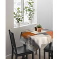 thumbnail image 4 of Burnt Orange Grey Suqare Tablecloth - 54 x 54 Inch, Modern Abstract Oil Painting Waterproof & StainResistant Tablecloth, Washable Oil-proof Table Cover for Dining/Party/Wedding/Camping/Buffet, 4 of 9