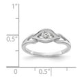 thumbnail image 2 of Solid 14k White Gold Diamond Ring Band Size 8.5 (.14 cttw.), 2 of 3