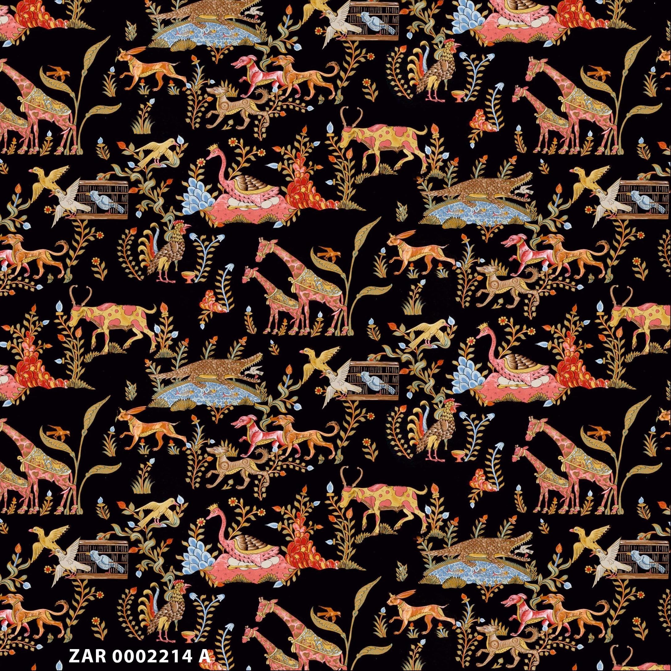 FREE SHIPPING!!! Conversational Black Safari Life Design 100% Cotton Quilting Fabric for DIY Projects by the Yard - (Black, Red, Coral, Ocher and Blue)