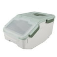 thumbnail image 4 of Airtight Rice Container, Mint Green Thickened PP Airtight Food Storage Container with Easy Open and Close Lid, Pet Food Dispenser Kitchen Decor for Home Use and Commercial Kitchens, 4 of 7