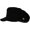 Black, variant on Women Newsboy Cap Faux Suede Beret Hat Adjustable Casual