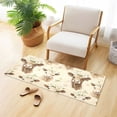thumbnail image 6 of Dailycode Highland Cattle with Garland Bathroom Rugs Non Slip Absorbent Soft Plush Quick Dry Bath Mat, 39"x20", 6 of 8