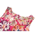 thumbnail image 4 of Styles I Love Baby Little Girl Colorful Floral Sleeveless Cotton Dress Summer Casual Outfit 3 Colors (Fuchsia, 90/1-2 Years), 4 of 7