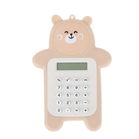 Mini Calculator 8 Display Bear Shape with battery Office Supplies Cute ...