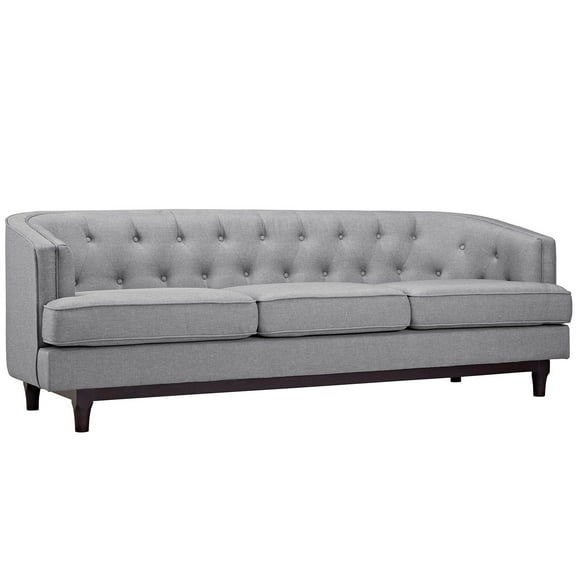 Modern Contemporary Urban Design Living Lounge Room Sofa, Grey Gray, Fabric