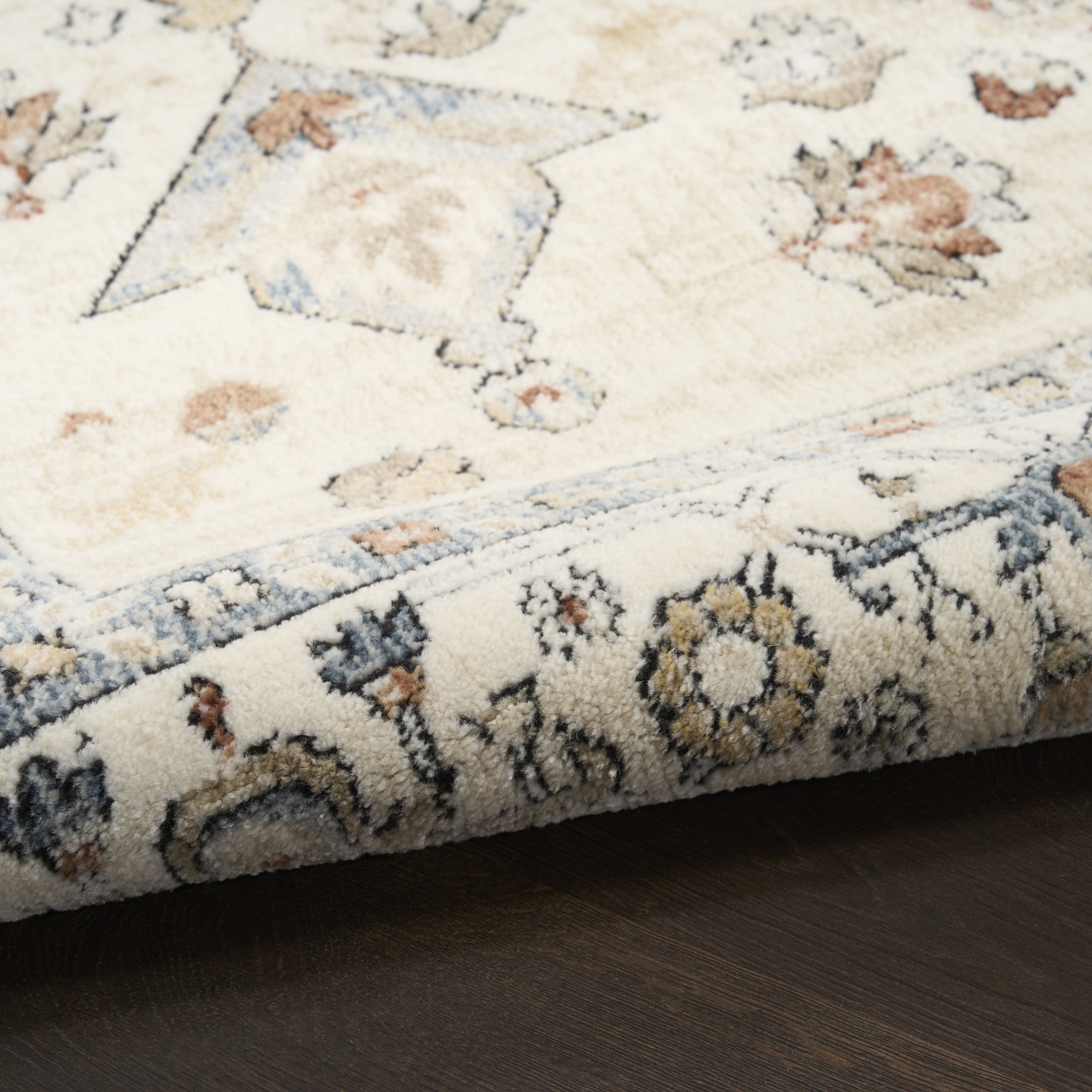 Nourison Pardis 2' x 6' Blue Taupe Vintage Indoor Rug