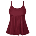 thumbnail image 3 of Firpearl Women's Tankini Swimsuits Top Crew Neck Slimming Swimwear Modest Swim Tops, 3 of 6