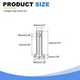 thumbnail image 2 of 6Pcs 3/16" x 13/16" Single Hole Clevis Pins, 304 Stainless Steel Flat Head Pins, 2 of 6