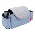 thumbnail image 2 of Bolsa colgante multifuncional para cochecito de bebé, bolsa para pañales, bolsa de almacenamiento de gran capacidad, color azul, 2 of 9