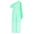 thumbnail image 3 of CHICTRY Kids Girls Sleeveless Romper Chiffon Wide Leg Jumpsuit Shiny Rhinestones Birthday Party Romper Mint Green 6, 3 of 7