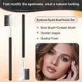 thumbnail image 4 of Women Double-sides Brow Comb Eyebrow Brush Wood Holder Make-up Cosmetic Makeup Tool 1pcs, 4 of 5