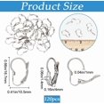thumbnail image 2 of 1 Box 120Pcs Leverback Earring Findings Stainless Steel Earring Hooks Bulk Silver French Lever Back Ear Wires Small Huggie Making Supplies DIY Craft Beginner Women Stainless Steel Color 1box, 2 of 9
