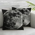 thumbnail image 3 of Qinduosi  Full Moon with Stars Decorative Throw Waist Pillow Case Cushion Cover Grey Golden Pillowcase  White, 3 of 5