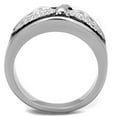thumbnail image 3 of Luxe Jewelry Designs Men's Stainless Steel Engagement Ring with Epoxy in Jet - Size 10 (Pack of 2), 3 of 4