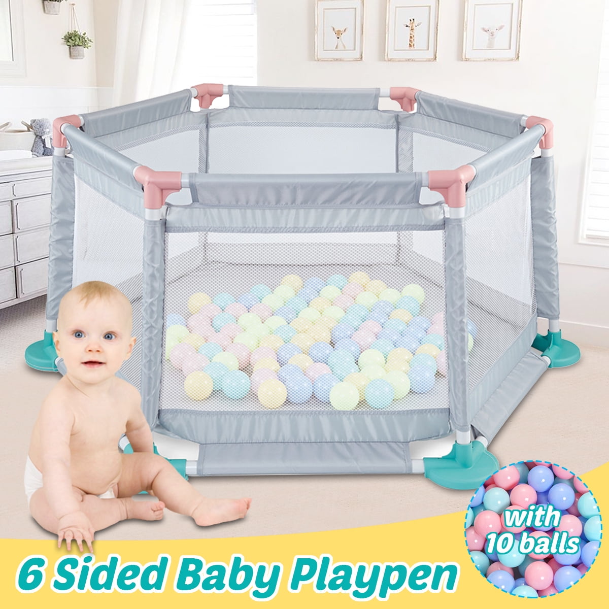 6 panel play yard walmart