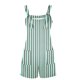 thumbnail image 5 of Ploknplq Shorts Jumpsuit,Overalls for Women,Spaghetti Strap Overall,Women's Spring Striped Pocket Loose Casual Jumpsuit,Rompers for Women,Jumpsuits for Women Green XL, 5 of 5