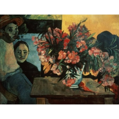 Paul Gauguin Museum - French Bouquet 1891 Paul Gauguin (1848-1903French) Oil on canvas Pushkin Museum of Fine Arts Moscow Canvas Art - Paul Gauguin (18 x 24)