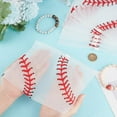 thumbnail image 3 of 25 bolsas de plástico con cierre hermético, bolsa de polietileno resellable con estampado de béisbol transparente para almacenamiento de cosméticos en viajes, 6,1 x 7,8 pulgadas, 3 of 9