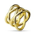 thumbnail image 4 of Double X Design Ion Plated Stainless Steel Rings - Sold Separately, 4 of 5