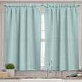 thumbnail image 2 of Ambesonne Aqua Valance & Curtain, Curvy Lines Bubbles Sea, 55"x30", Sky Blue White, 2 of 7
