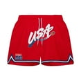 thumbnail image 2 of Men's Mitchell & Ness Red USA Basketball Practice Shorts, 2 of 5