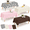 Beige Macaron Pink Coffee Cow Print-12, variant on Beige Light Blue Coffee Cow Print 12 Pack Disposable Plastic Rectangle Tablecloth