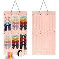 thumbnail image 2 of AMERTEER Large Pink Hair Bows Holder Wall Hanging Hair Bows Organizer with Double Rope Durable Felt Hair Clips Storage Display Hanger Hair Accessory for Girl Baby Room Decor, 2 of 10